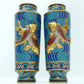 A Fine Pair Of Cloisonne 'Fish' Vases