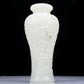 A Precious White Jade 'Pine& Crane' Vase