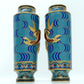 A Fine Pair Of Cloisonne 'Fish' Vases