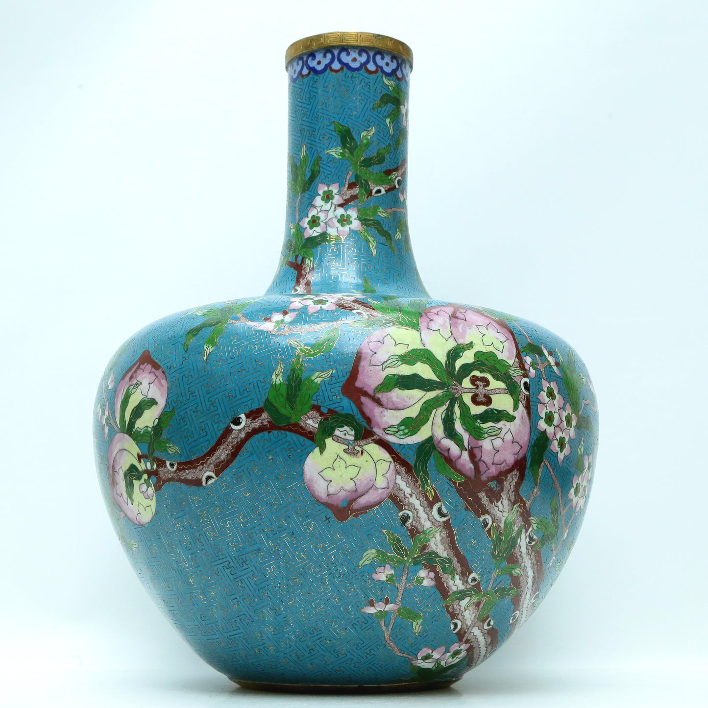 A Fine Cloisonne 'Peach' Vase