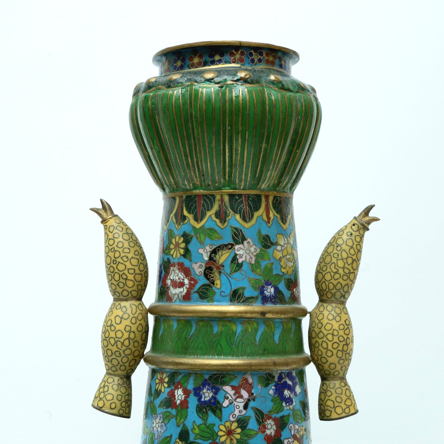 Fine Pair Of Cloisonne 'Flower' Vases