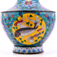 A Perfect Pair of Cloisonné Floral Fish Pattern Bottles