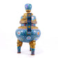 A cloisonne lotus pattern double-eared tripod censer with lid