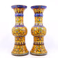 A perfect pair of cloisonné vases with lotus pattern