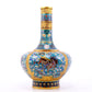 A perfect pair of cloisonné 'cloud and unicorn' patterned vases