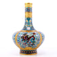 A perfect pair of cloisonné 'cloud and unicorn' patterned vases