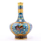 A perfect pair of cloisonné 'cloud and unicorn' patterned vases