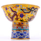 An exquisite cloisonne auspicious cloud and dragon pattern bowl