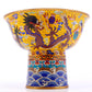 An exquisite cloisonne auspicious cloud and dragon pattern bowl