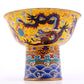 An exquisite cloisonne auspicious cloud and dragon pattern bowl