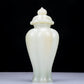 A Precious White Jade Vase And Cover