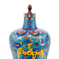 A perfect pair of cloisonne lotus and phoenix pattern jars with lids