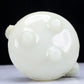 A Precious White Jade 'Animal Mask' Elephant-Handled Tripod Censer