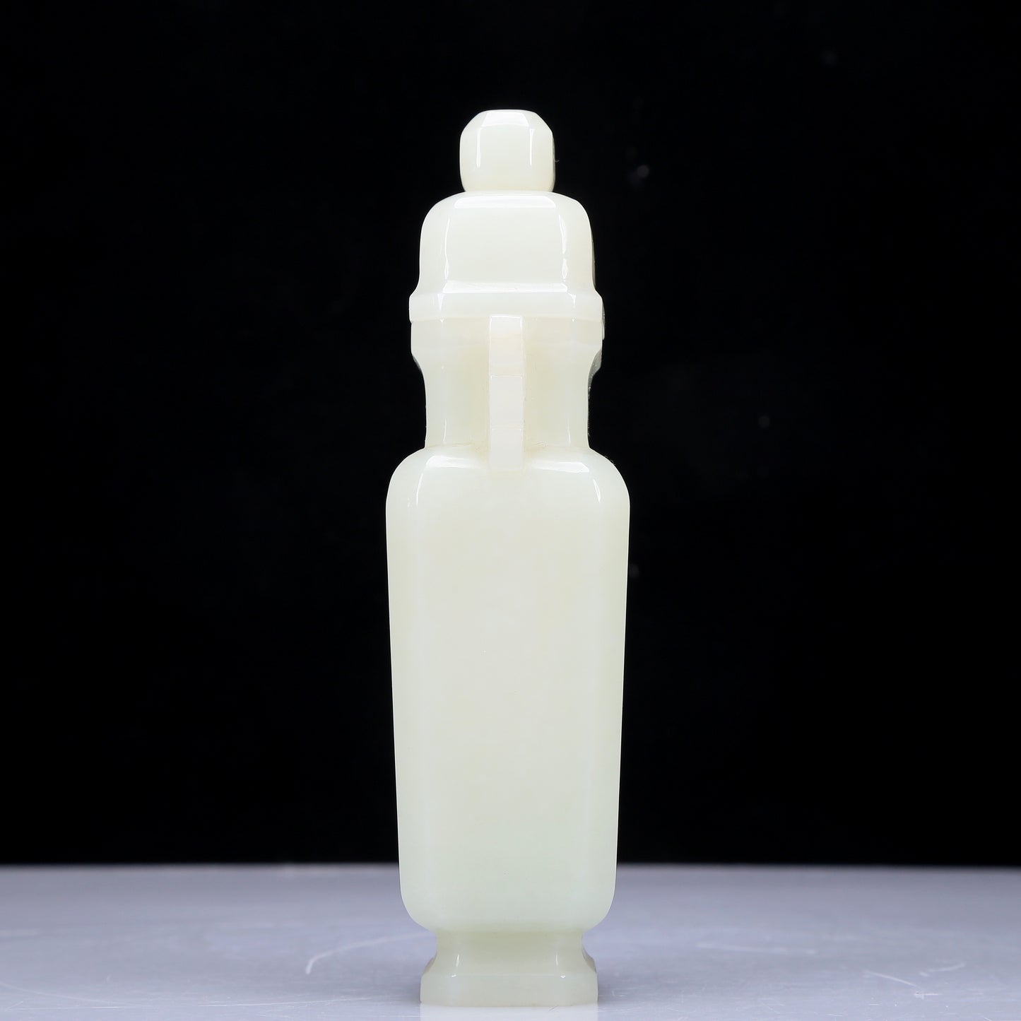 A Precious White Jade Vase And Cover