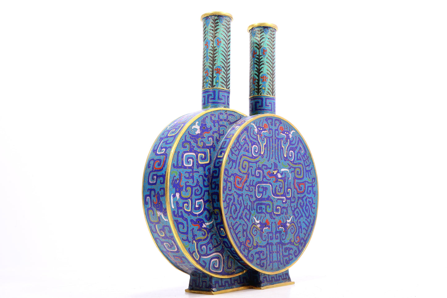 A Gorgeous Cloisonne 'Dragon' Double-Moonflask