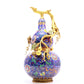 A Marvelous Cloisonne 'Scrolling Lotus' Gourd-Form Vase