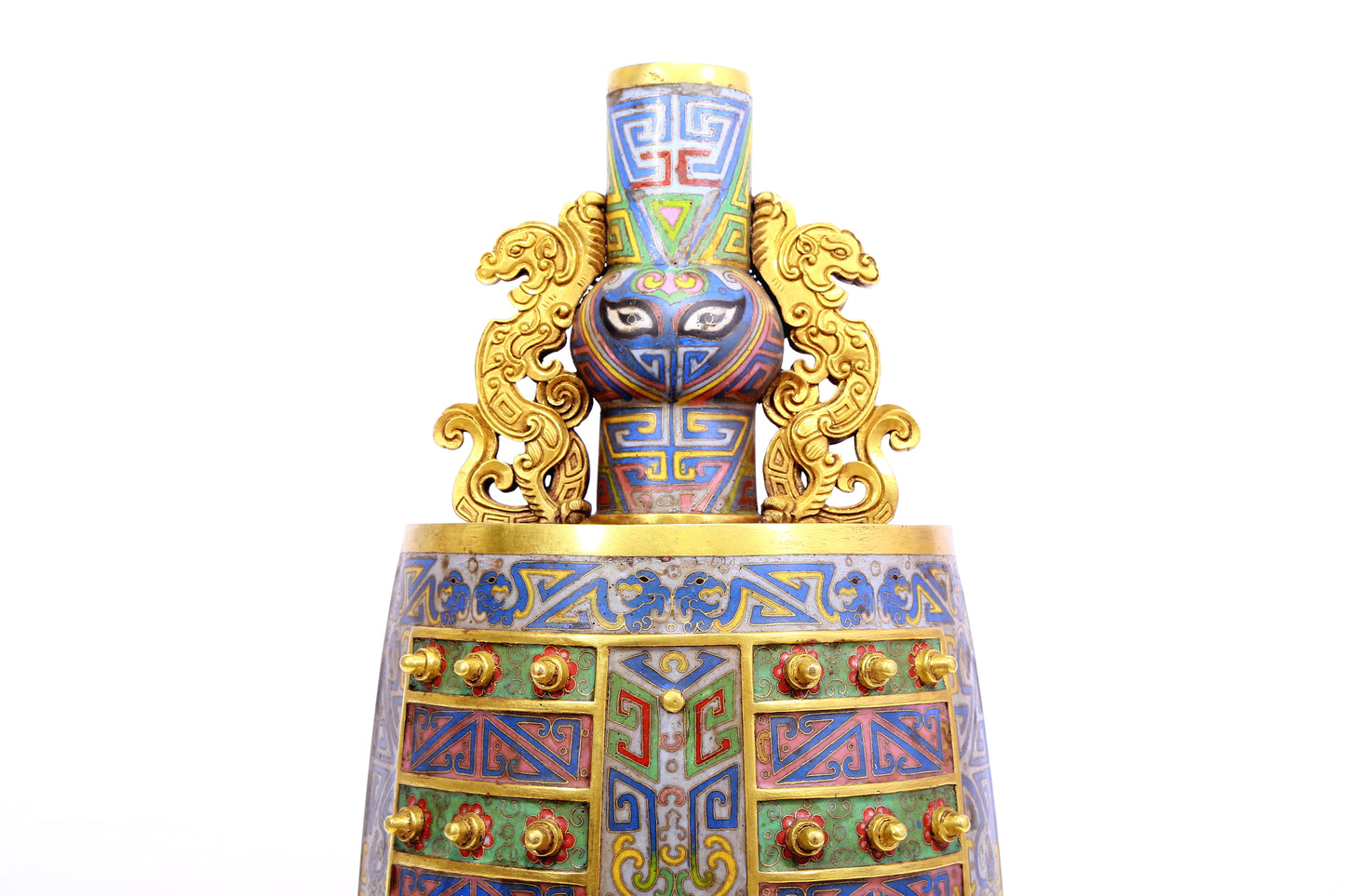 Fabulous Cloisonne 'Taotie' Ritual Bell