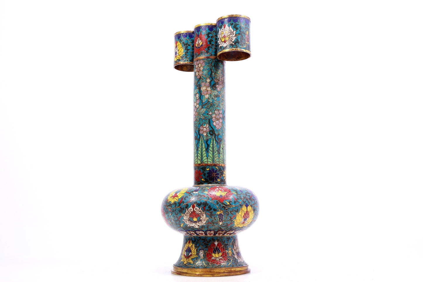 An Exquisite Cloisonne 'Flower' Vase