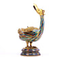 A Precious Cloisonne 'Scrolling Lotus' Duck-Form Box