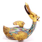 A Precious Cloisonne 'Scrolling Lotus' Duck-Form Box