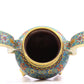 A Superb Cloisonne 'Scrolling Lotus& Dragon' Tripod Censer