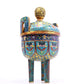 A Gorgeous Cloisonne 'Scrolling Lotus& Taotie' Tripod Censer And Cover