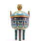 A Gorgeous Cloisonne 'Scrolling Lotus& Taotie' Tripod Censer And Cover