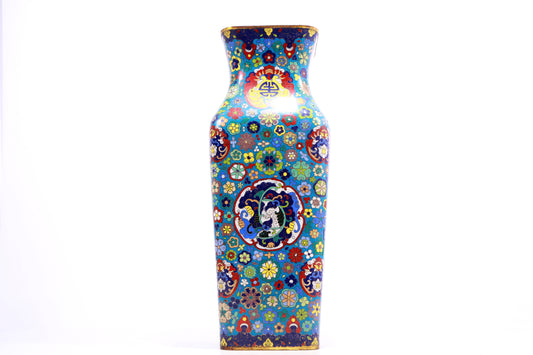 A Magnificent Cloisonne 'Flower& Bat' Vase