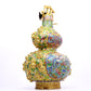 A cloisonné 'Landscape Figure' bottle in the shape of a gourd