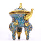 A Fabulous Cloisonne 'Scrolling Lotus' Censer And Cover