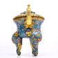 A Fabulous Cloisonne 'Scrolling Lotus' Censer And Cover