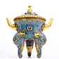 A Fabulous Cloisonne 'Scrolling Lotus' Censer And Cover