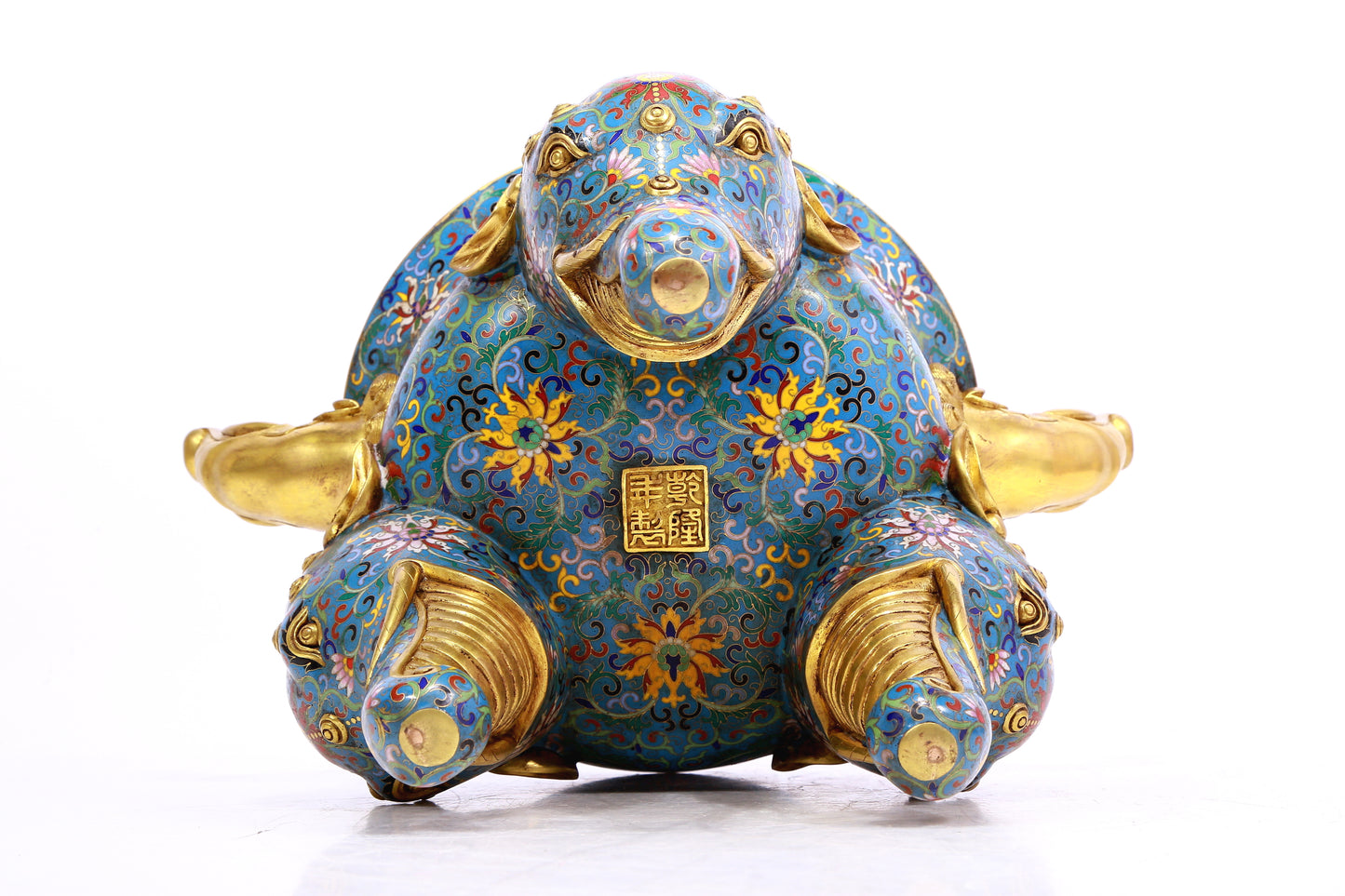 A Fabulous Cloisonne 'Scrolling Lotus' Censer And Cover