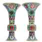 A pair of cloisonné vases with lotus pattern