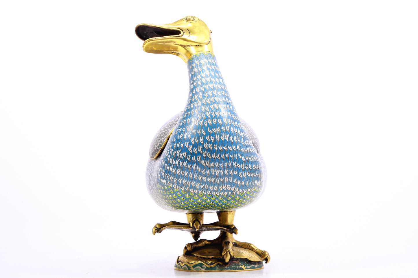 A Wonderful Cloisonne Duck-Form Censer