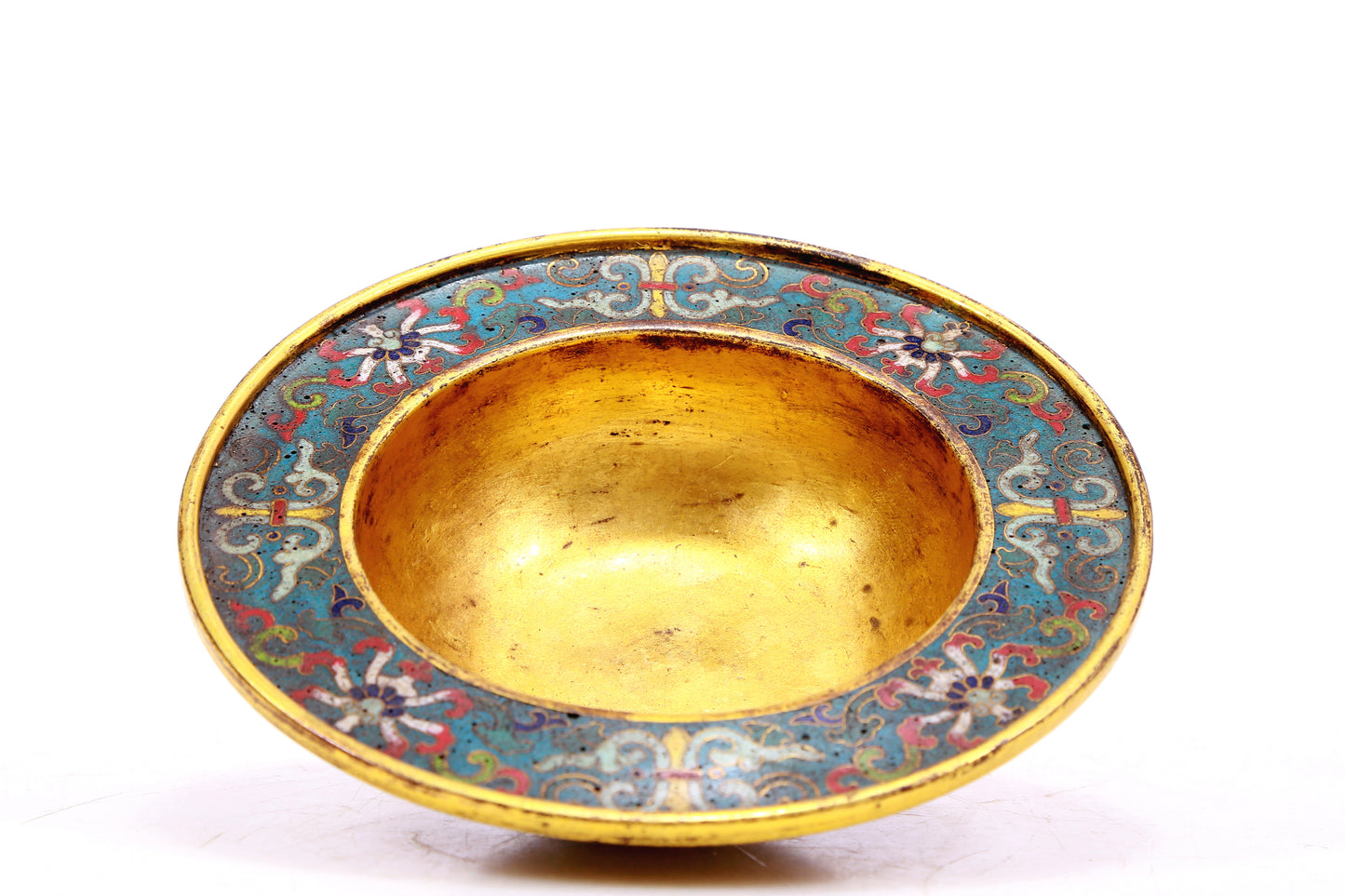 A cloisonné basin with lotus pattern