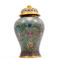 A Precious Cloisonne 'Scrolling Lotus' Vase And Cover