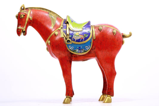 A cloisonné horse ornament