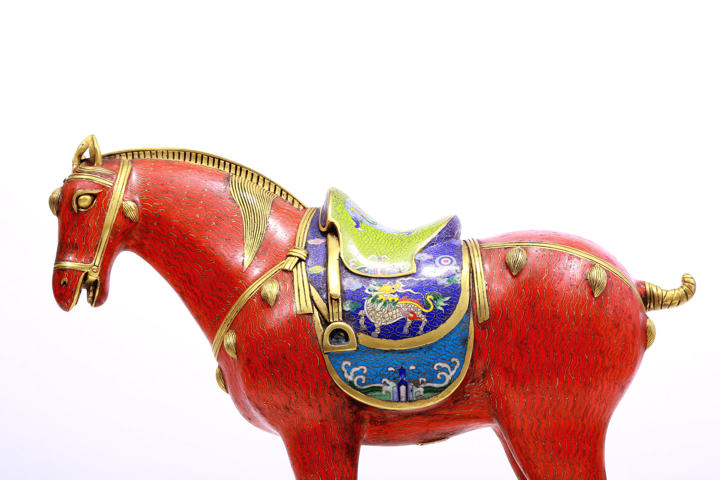 A cloisonné horse ornament