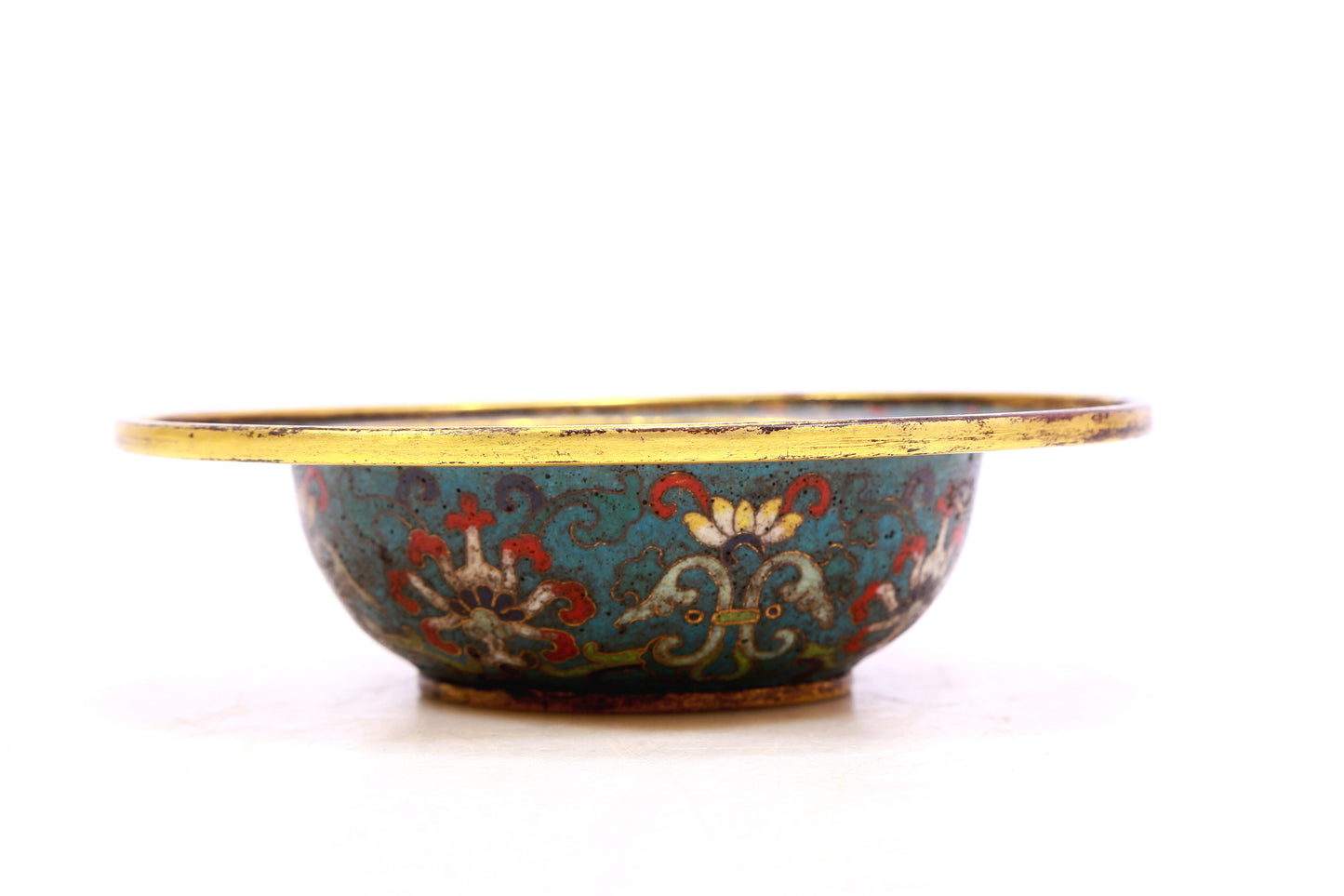 A cloisonné basin with lotus pattern