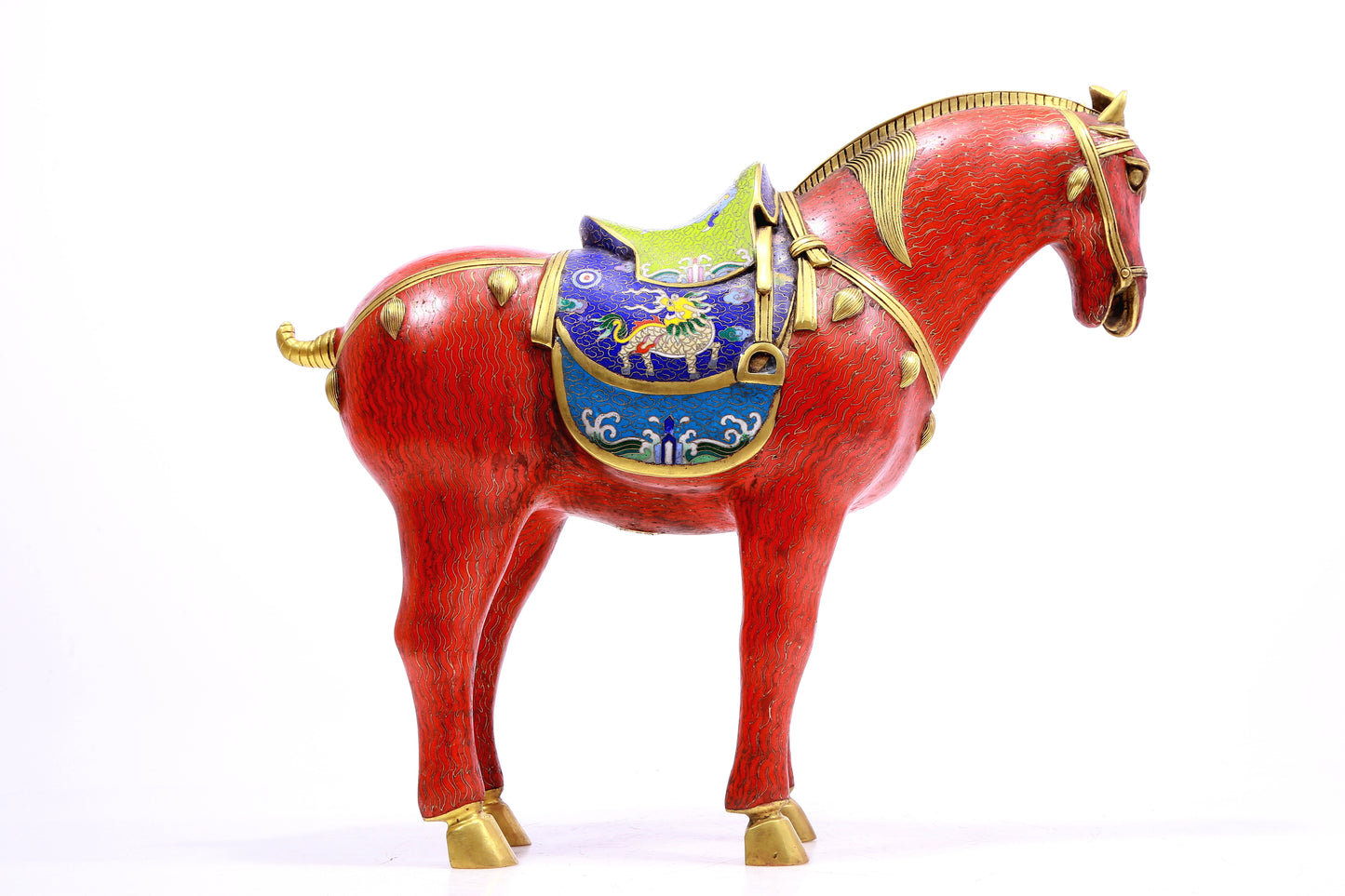 A cloisonné horse ornament