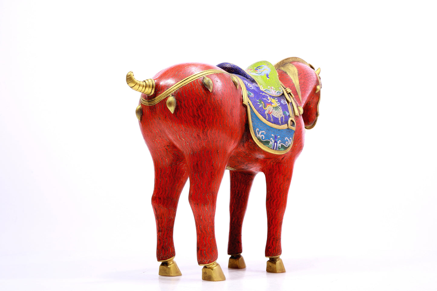 A cloisonné horse ornament