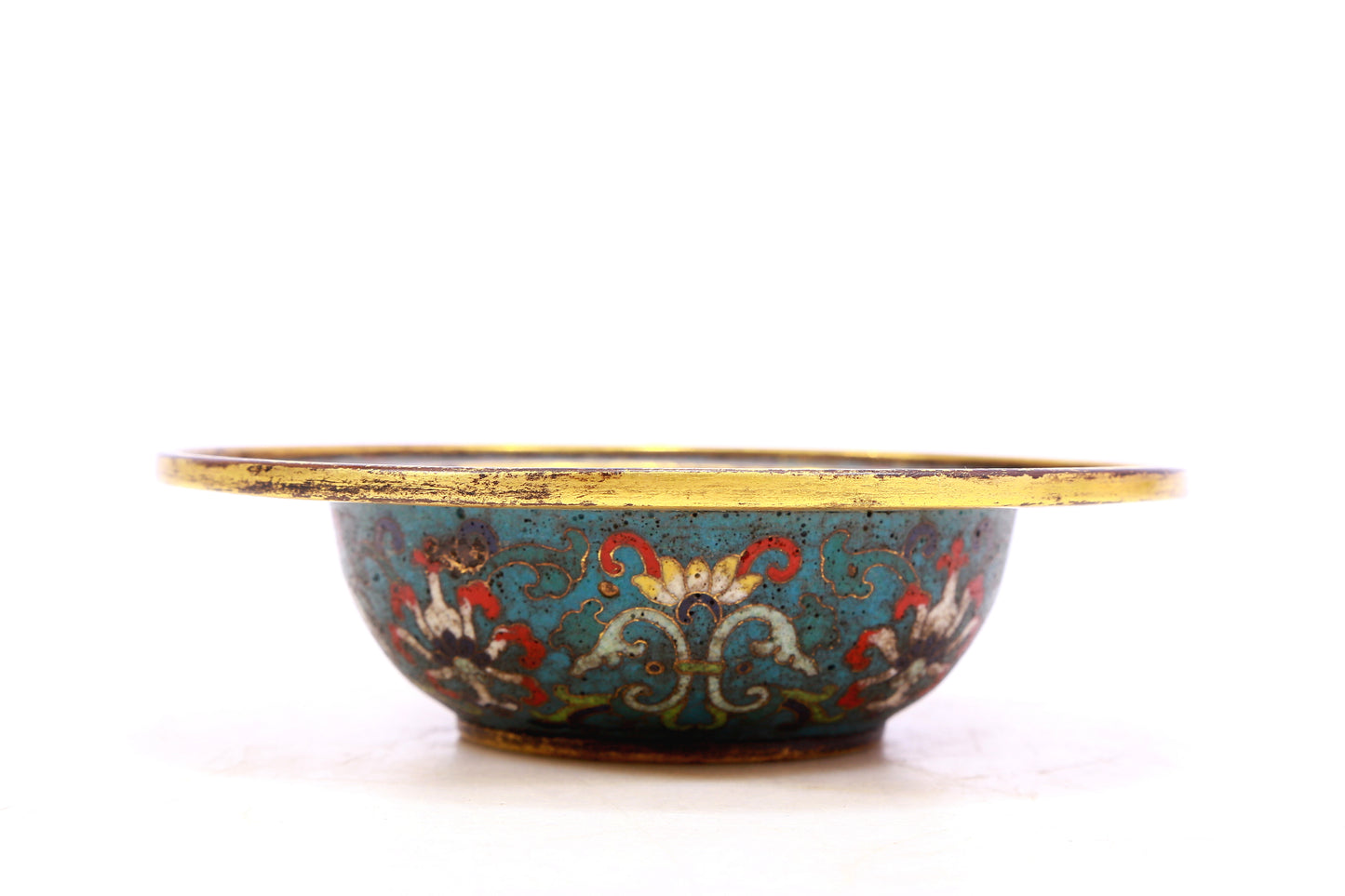 A cloisonné basin with lotus pattern