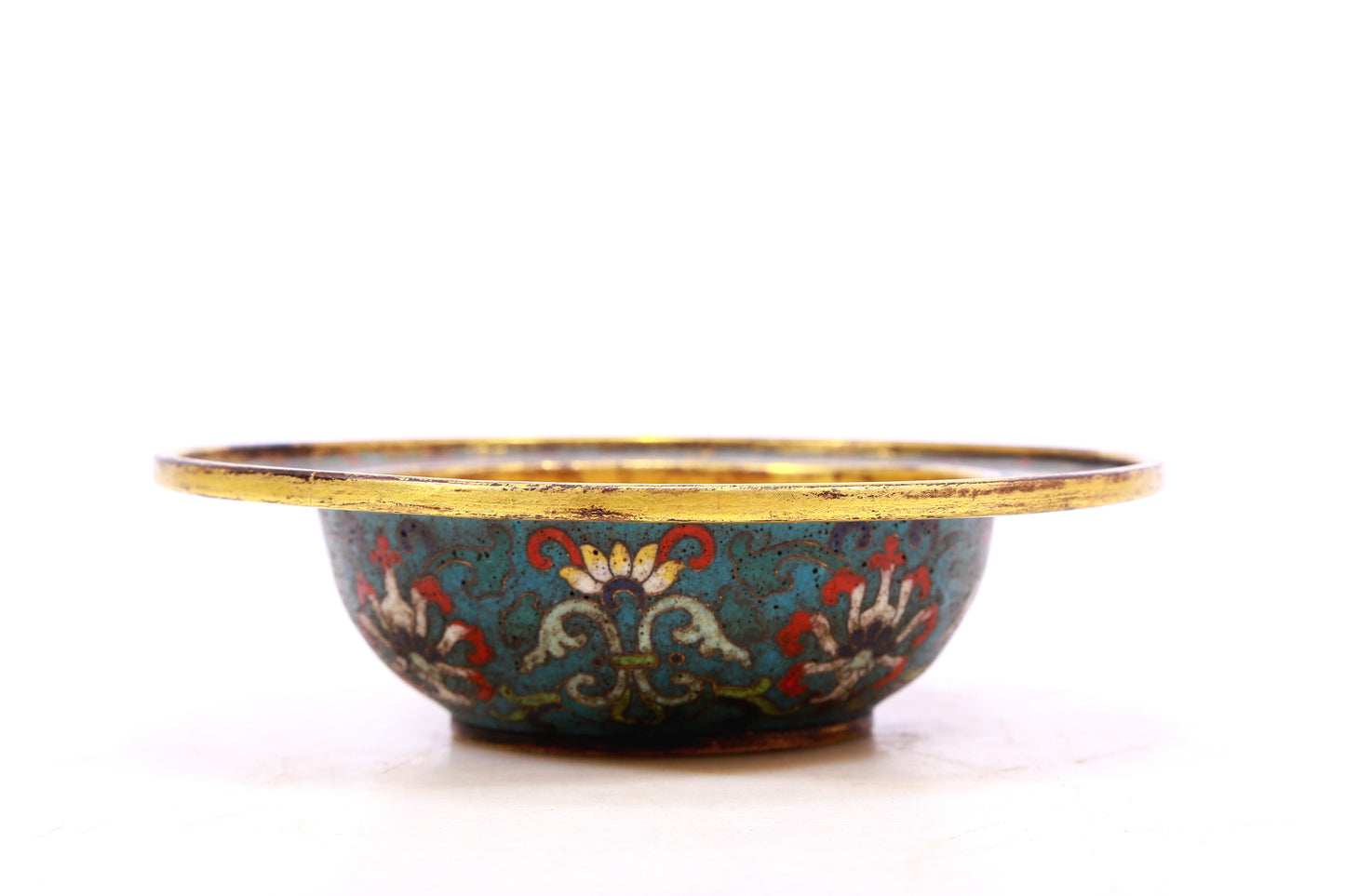 A cloisonné basin with lotus pattern