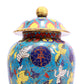 A Gorgeous Cloisonne 'Crane& Auspicious Cloud' Jar And Cover