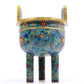 A Superb Cloisonne 'Scrolling Lotus' Tripod Censer