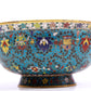 A Gorgeous Cloisonne 'Scrolling Lotus& Weapons Of The Eight Immortals' Bowl