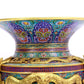 A cloisonné vase with 'Twinkle lotus and animal face' pattern