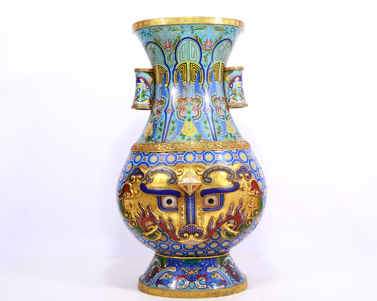 A Precious Cloisonne 'Taotie' Vase