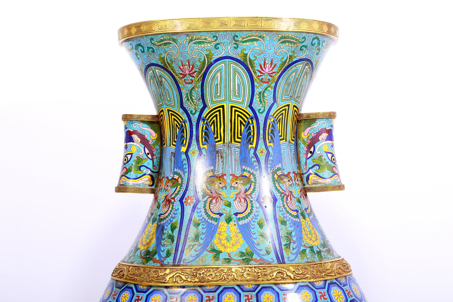 A Precious Cloisonne 'Taotie' Vase